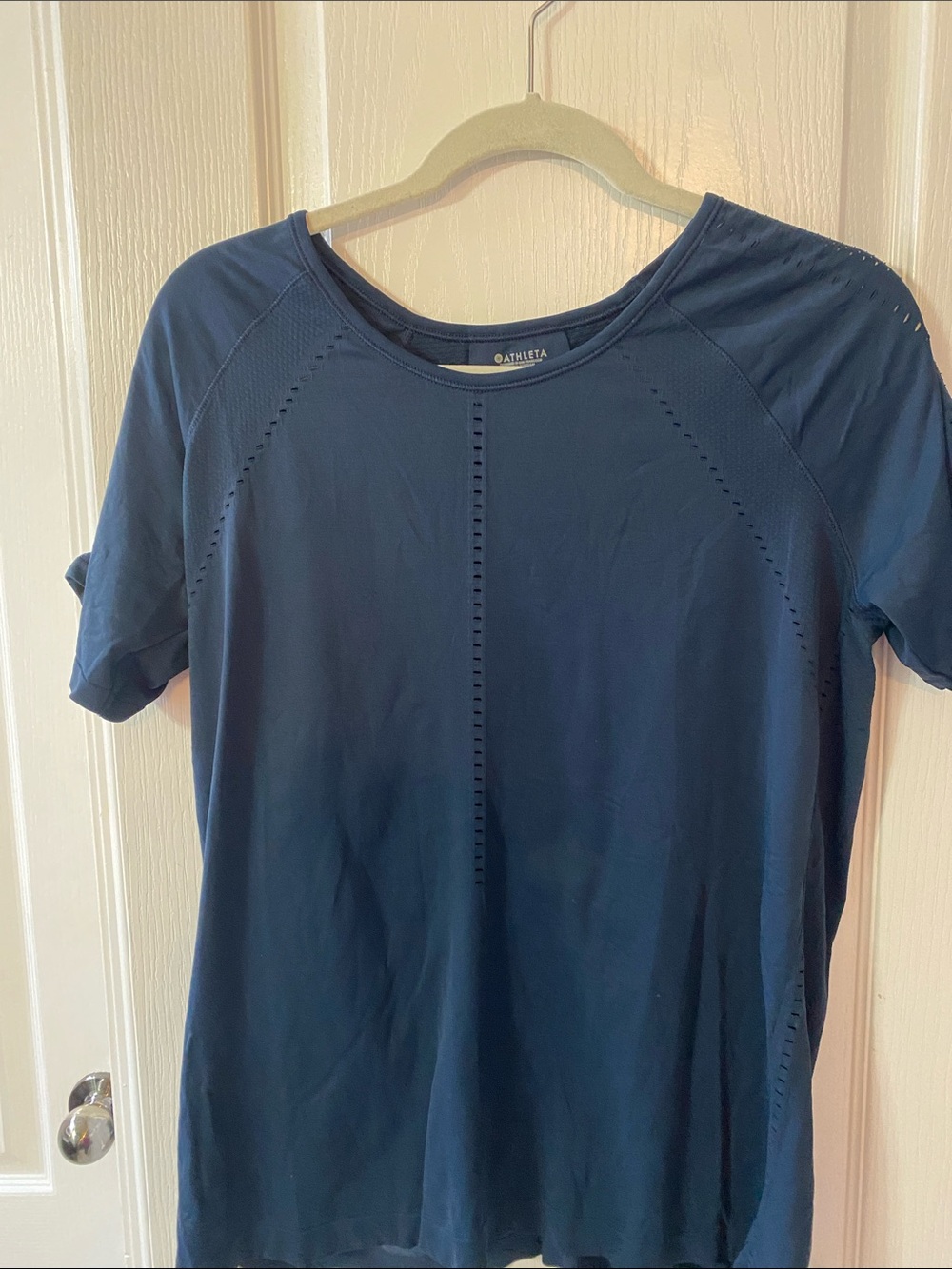 Athleta Navy Blue Short Sleeve Performance Tee